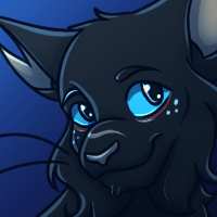 A gif of a different black cat with blue eyes blinking, this one is shaded.